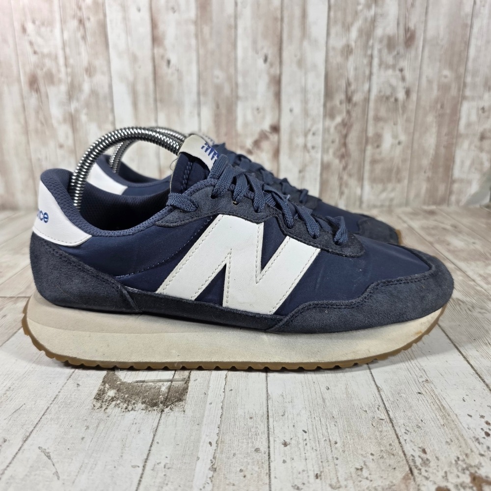 New Balance 237 Mens Navy Blue White Suede‎ Retro Running Shoes MS237GB Size 8